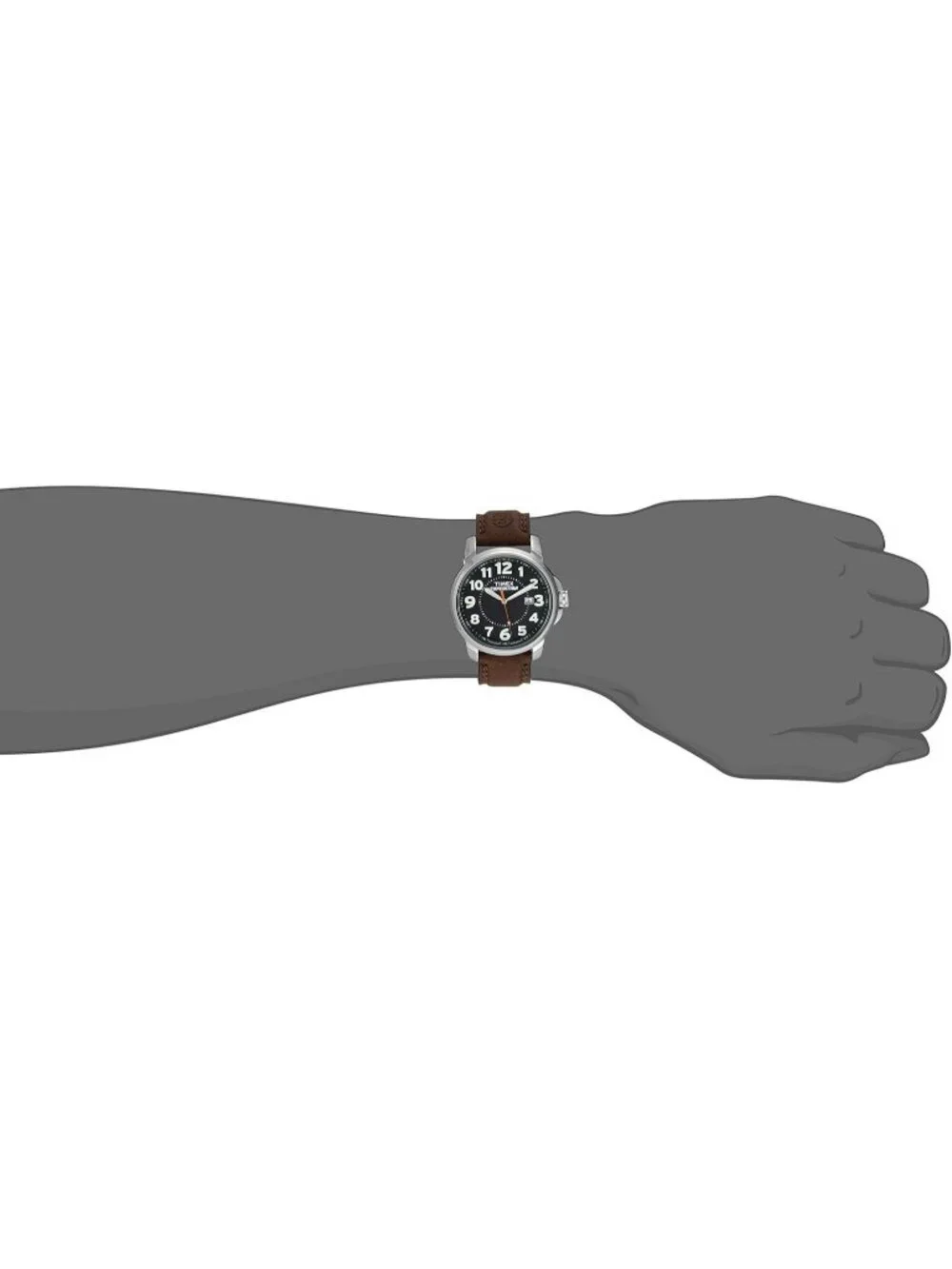 Men's Brown Black Expedition Metal Field Water Resistance Rugged Outdoor Watch